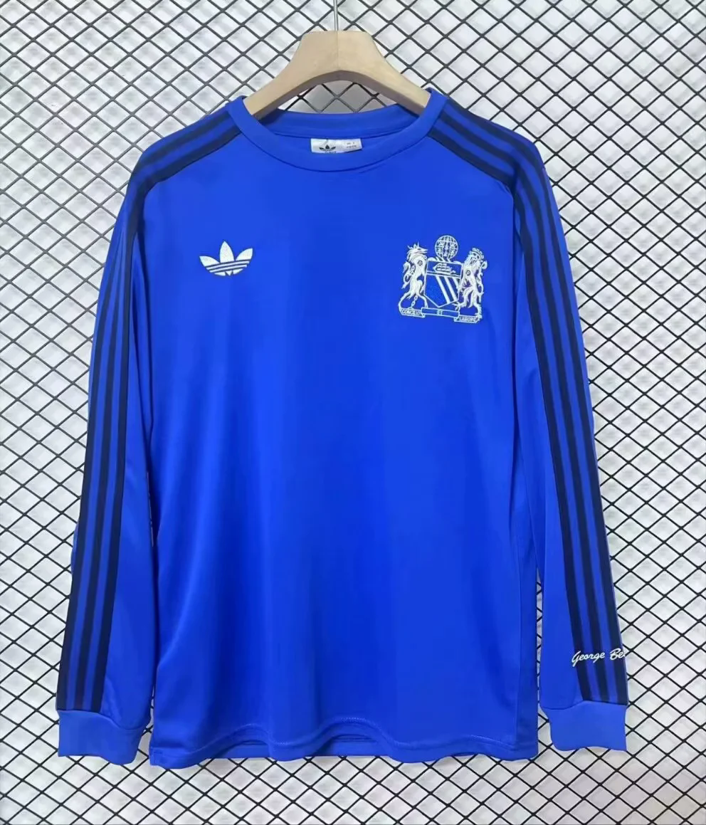 Camiseta Manchester United – Manga Larga Azul (Retro)
